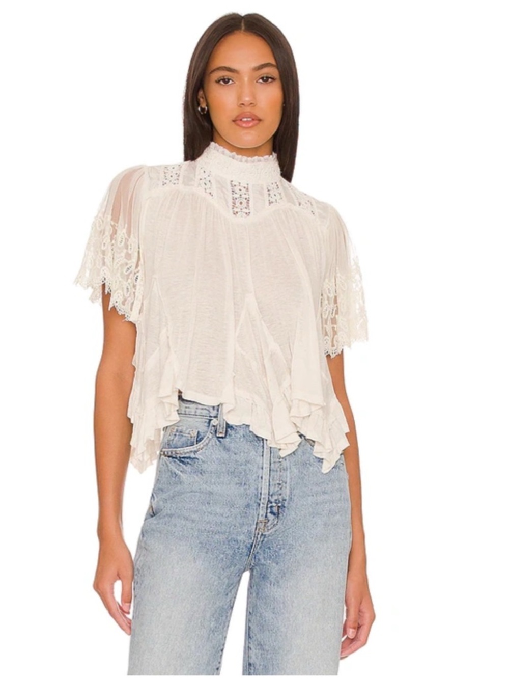 Free People Savannah Top in Ivory